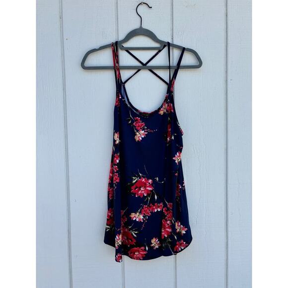 NWT Papermoon Strappy Sleeveless Top, Blue Floral, Size 2X / XXL - Picture 3 of 7
